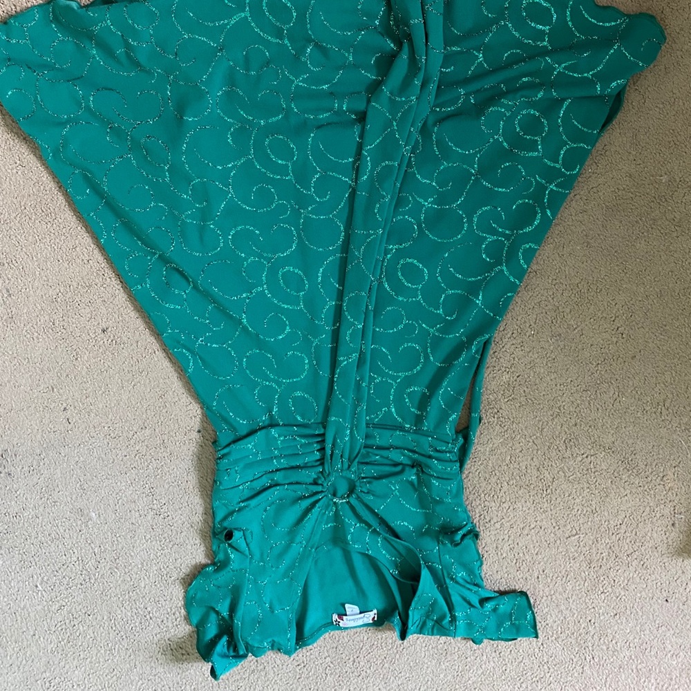 A green dress